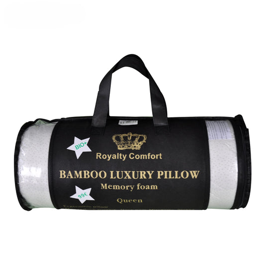 Pack Almohada de Bambú con Espuma Viscoelástica + 2 Fundas + Antifaz – Sueño Premium